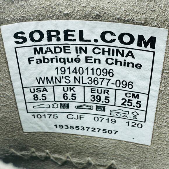 Sorel Womens Joan Of Arctic Wedge II Zip Soft Taupe Suede Ankle Booties Size 8.5 - Picture 11 of 11